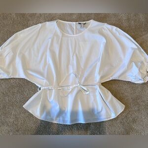 COS tie white blouse. Size 14.